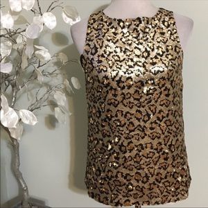 Sexy Leopard Sequins Top Size S